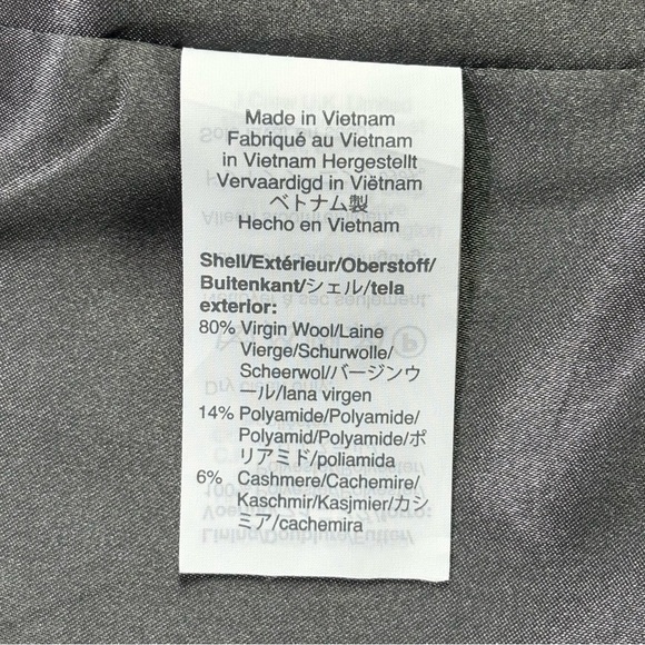 J Crew Wool Cashmere Double-Breasted Coat Gray 2P - Picture 13 of 14